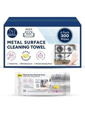 Streak-Free Metal Surface Cleaning Wipes – 300 Sheets | Ideal for Stainless